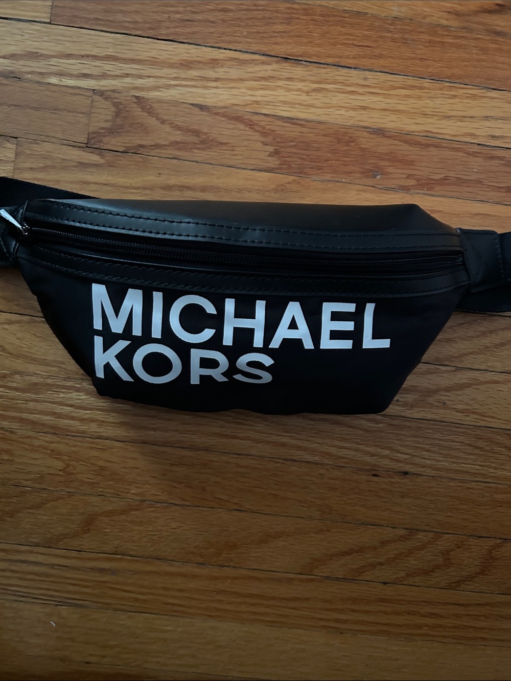 Michael Kors Black and White Logo Belt Bag